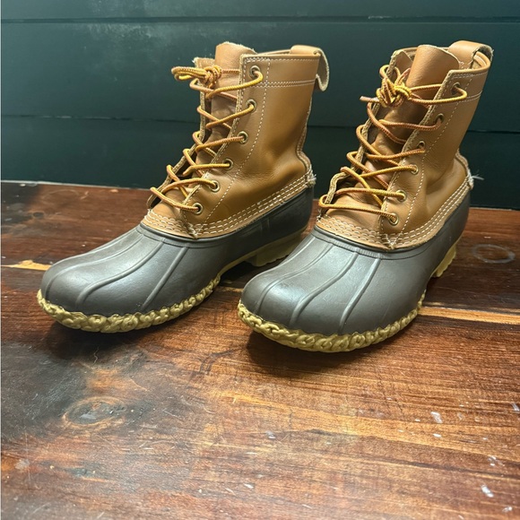 L.L. Bean 🇺🇸 Made in Maine Waterproof Duck Hunting 8”Leather Boots Men’s Sz 9